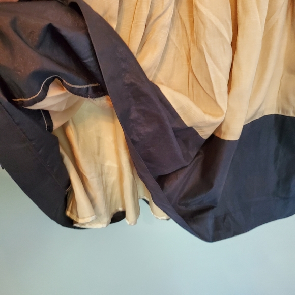 dear creatures Tan and Navy Blue Dress Small - Picture 11 of 12